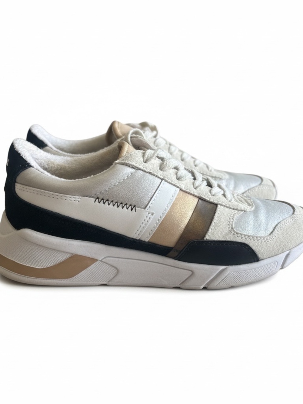 Gola Women’s  Cream, Tan & Black Retro Trainer Sneakers Size 7